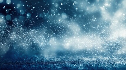 Poster - Abstract Blue Water Splash with Dynamic Water Droplets and Vibrant Textures