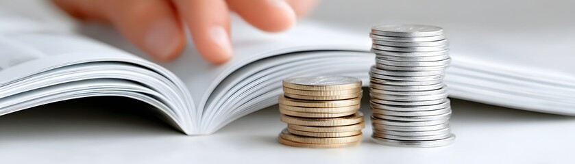 Poster - Magazine cover story on innovative financial planning techniques, magazine photography style