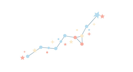 Wall Mural - celestial constellation vector illustration for space-themed designs and educational projects