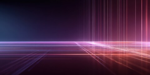 Poster - Vibrant Light Trails Scene with Neon Glow and Dynamic Long Exposure Effect