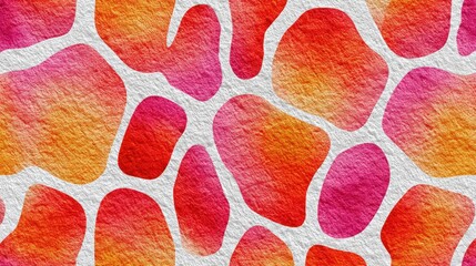 Poster - Abstract colorful textured pattern resembling organic shapes in vibrant pink orange hues