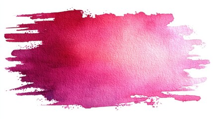 Poster - Abstract Pink Watercolor Splash Background with Soft Gradient and Textured Edges