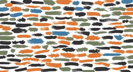 Poster - Abstract colorful brushstrokes pattern for creative design and art projects vector illustration