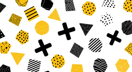 Poster - Geometric shapes pattern vector illustration for modern design and decoration