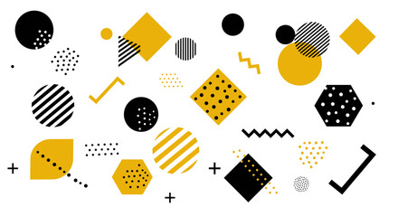 Poster - Abstract geometric shapes pattern for design projects and modern decor vector illustration