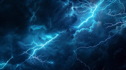 danger lightning in the clouds, stormy cloud in the dark