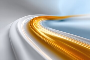 Aufkleber - Abstract motion blur of light streaks on smooth curved highway road surface with long exposure in modern transportation concept