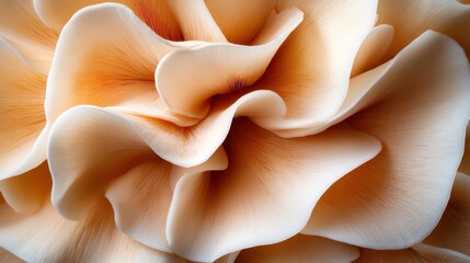 Poster - An exquisite close-up of soft peach flower petals showcases natural beauty, delicate textures, and vibrant details that captivate the viewer's attention.
