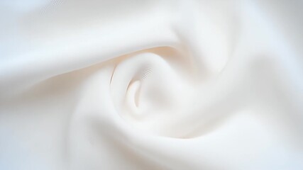 Poster - Swirling White Silk Fabric with Soft Draping and Elegant Texture Background