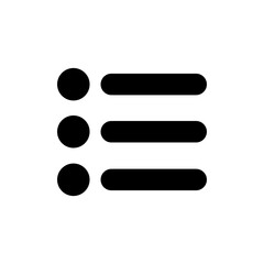 black and white buttons with a sign list