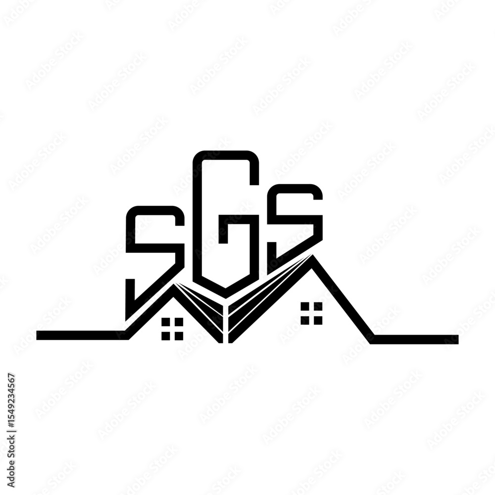 SGS Real State logo design, SGS simple and modern logo. SGS luxurious ...