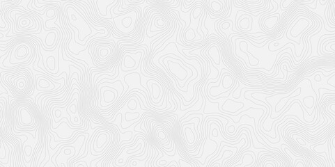 Aufkleber - Topographic contour map style white background with thin contour lines creating a seamless pattern smooth design.