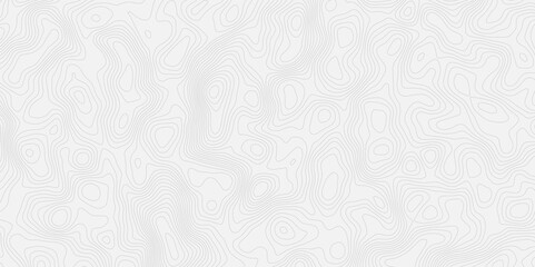 Aufkleber - Topographic contour map style white background with thin contour lines creating a seamless pattern smooth design.