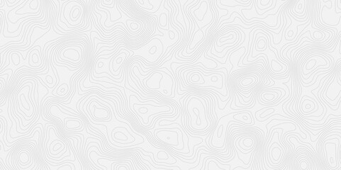 Aufkleber - Topographic contour map style white background with thin contour lines creating a seamless pattern smooth design.