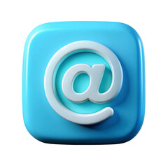 Poster - Email marketing digital communication 3d rendering plasticstyle icon isolated on background for business and web design