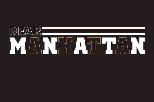 Manhattan typography t shirt design vector, Manhattan logo design vector, New York t shirt design vector, California t shirt design vector, minimalist typography t shirt design vector, 