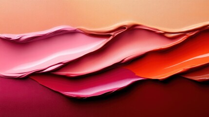 Poster - An artistic arrangement of vibrant acrylic paints flowing into smooth, colorful waves, evoking feelings of creativity and emotional expression in abstract form.