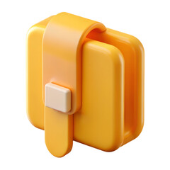 Aufkleber - Yellow data folder 3d rendering plasticstyle icon isolated on background for documents and files management