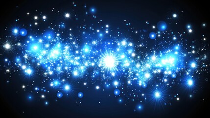 Poster - Celestial Radiance, A mesmerizing display of stars and cosmic brilliance in the night sky