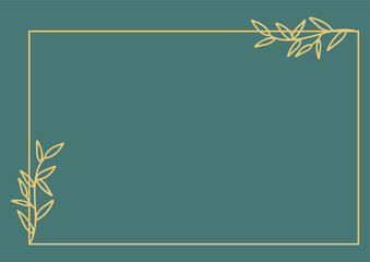 Wall Mural - Vintage Flower Frame, Elegant frames with hand drawn flowers and leaves vector design.