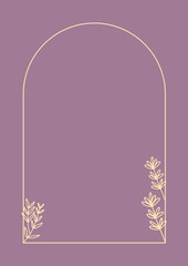 Wall Mural - Vintage Flower Frame, Elegant frames with hand drawn flowers and leaves vector design.
