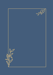 Wall Mural - Vintage Flower Frame, Elegant frames with hand drawn flowers and leaves vector design.