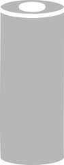 Poster - Simple grey cylinder with a white top, minimalist design.  Perfect for representing storage, energy, or data concepts. Ideal for infographics, websites, apps, and presentations.