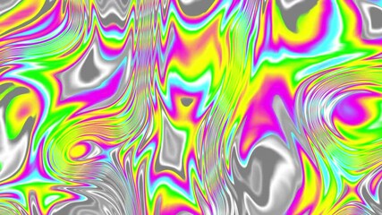 Poster - Colorful abstract animated background. The movement of a transparent multi-colored glass surface. Active movement of the liquid effect. Conceptual