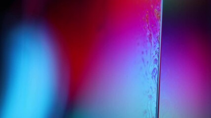 Fototapete - One blue line, liquid surface on dark background, blue sky colour, connection lines, water texture