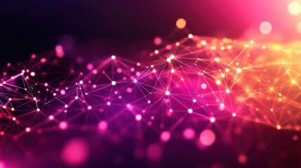 Leinwandbilder - Futuristic Technology Network Connection Abstract Background Design