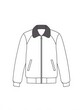 © MdKarvin - Classic Bomber Jacket Design Technical Flat Sketch