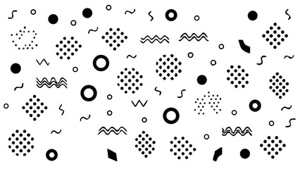 Poster - Abstract geometric shapes pattern isolated on white background