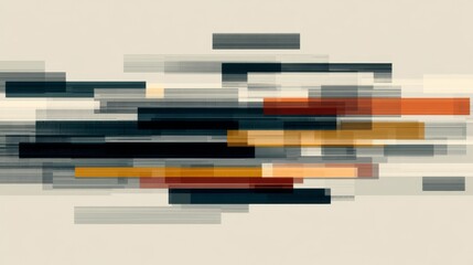 Poster - Layered lines in varying colors and opacities, overlapping each other to create a visually rich and textured graphic design.