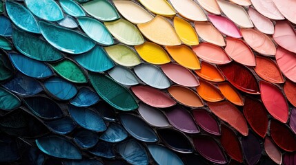 Poster - An artistic arrangement of a vibrant palette filled with various colors, the image captures the essence of creativity and the joy of artistic expression.