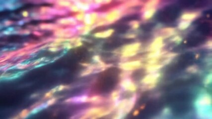 Wall Mural - Colorful abstract flowing liquid light animation with vibrant glowing effects.