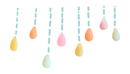 Leinwandbilder - Round raindrops have a natural concave curve, but they are made to look soft and uncomplicated.