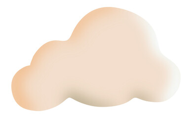 Leinwandbilder - Round clouds have a natural concave part, but they are made to look soft and uncomplicated.