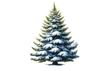 Poster - tree with snow on a black background for winter holiday designs and graphics   on transparent background png