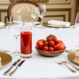 table setting at restaurant