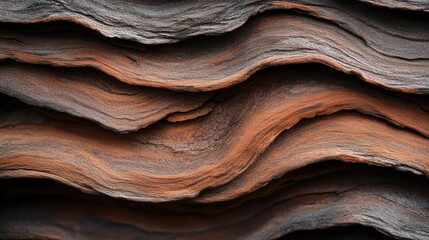 Poster - A close-up view of beautifully textured wooden planks showcasing natural waves and curves, highlighting the beauty of organic materials in interior design and craftsmanship.