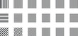 © samemen - イラスト素材：ストライプ・ボーダーの幾何学模様　ベクター　Striped and border pattern isolated illustration set.