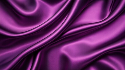 Poster - A close-up of luxurious purple satin fabric, showcasing its smooth texture and rich color, often associated with elegance, sophistication, and high fashion.
