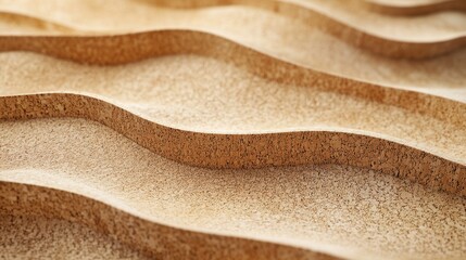 Poster - Abstract close-up of undulating wood surface showcasing natural grain patterns and textures for artistic or design applications in various projects
