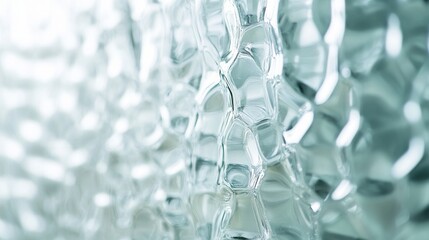Poster - Abstract Macro View of Transparent Glass Surface with Unique Texture and Bubbles for Artistic and Decorative Backgrounds
