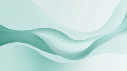 Poster - Abstract Teal Background with Soft Curves and Flowing Lines for Modern Design and Creative Projects