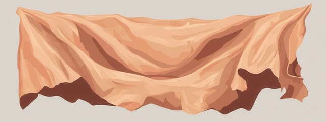 Poster - Soft Drapery Fabric Texture in Warm Earth Tones Ideal for Backgrounds in Photography, Design, and Art Projects