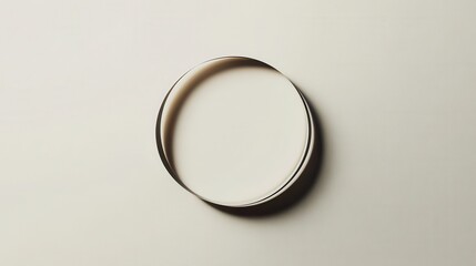 Poster - Minimalist Artistic Representation of a Circular Form with Soft Shadows on an Abstract Background for Design and Creative Projects
