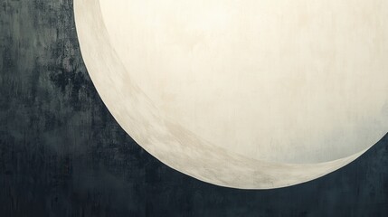 Poster - Abstract Artwork Featuring a Large Circular Shape on a Textured Dark Background with Soft Light and Subtle Color Gradients