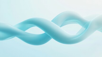 Poster - Abstract fluid wave design in soft pastel colors with gentle curves and smooth edges creating a serene and calming visual effect for modern backgrounds