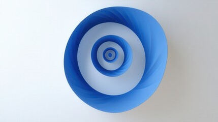 Poster - Abstract Blue Spiral Design with Elegant Curves and Gradients Suitable for Modern Aesthetics and Creative Projects in Graphic Design